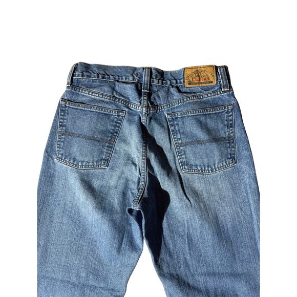 L.L.Bean Men’s Jeans 33x32 Natural Fit Straight Leg Blue Denim Vintage - Picture 5 of 7